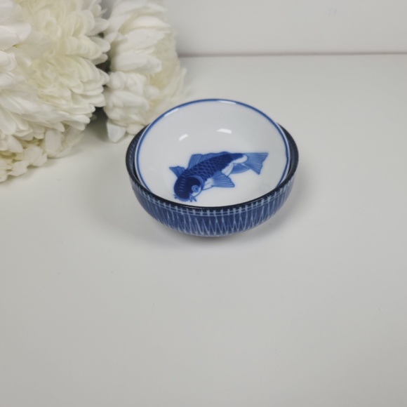 Cheng's White Jade Porcelain Koi Fish Sauce Bowl and Rice Bowl Replacement Piece - Picture 7 of 7